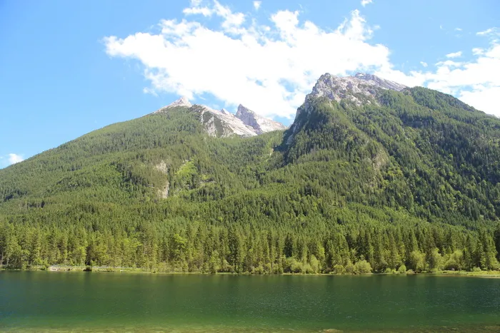 hintersee，berchtesgaden，景观，湖泊，上巴伐利亚州，berchtesgaden国家公园，全景，自然