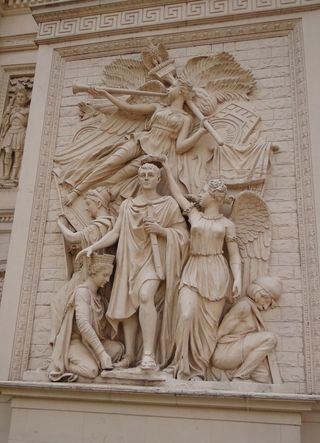 楣, 浅浮雕, 浮雕, 雕塑, 浮雕, 雕刻, 石头, 水平