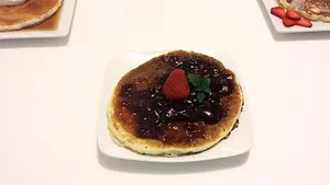 煎饼，早餐，食物，餐，甜食，盘子，甜点，早晨