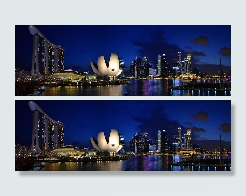 景观摄影，城市天际线，夜间，城市，新加坡，滨海湾金沙，夜间，建筑外观