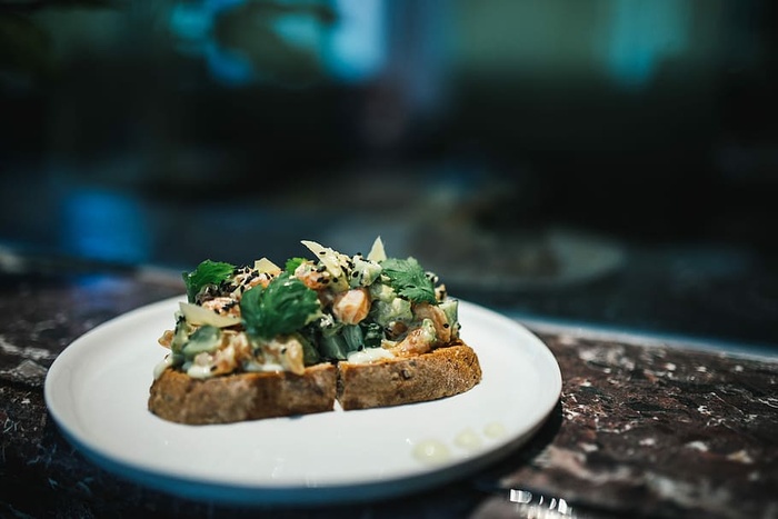 三明治，面包，早餐，菜，蔬菜，药草，午餐，晚餐