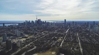 加拿大多伦多，河谷公园东，dji，幻影4，城市，天空，景观