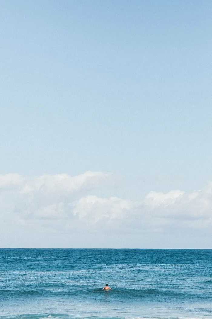 海滩，蓝色，云，颜色，人，海洋，户外，人