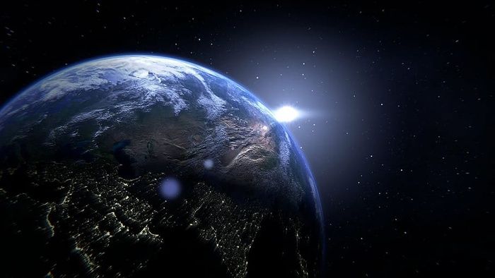 地球卫星插图，行星，地球，地球，太空，世界，大陆，蓝色