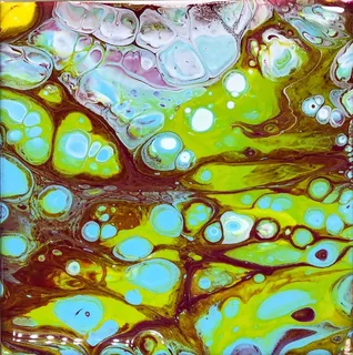 绿色，黑色，抽象，插图，流动，油，颜色，黄色