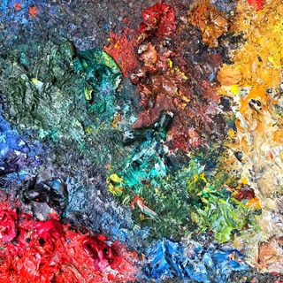 法国，巴黎，6 place du tertre，蓝色，彩色，激情，黄色，油漆