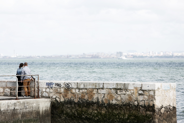 建筑、海湾、海滩、城市、混凝土、情侣、日光、景观