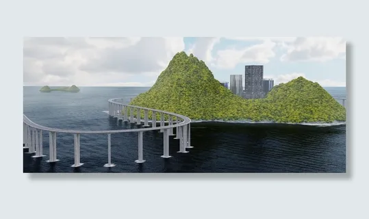 道路、岛屿、cgi、建筑、景观、自然、天空、山脉 道路、岛屿、cgi、建筑、景观、自然、天空、山脉