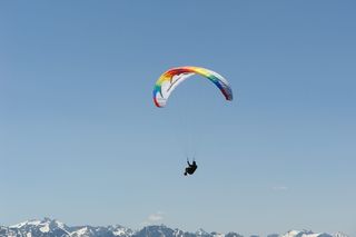 滑翔伞，高山，天空，极限运动，运动，飞行，滑翔伞，动作