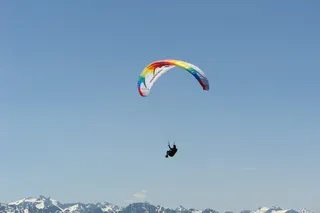 滑翔伞，高山，天空，极限运动，运动，飞行，滑翔伞，动作