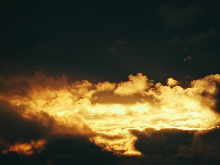 航空、摄影、黄金、小时、风景、黄色、云、白天
