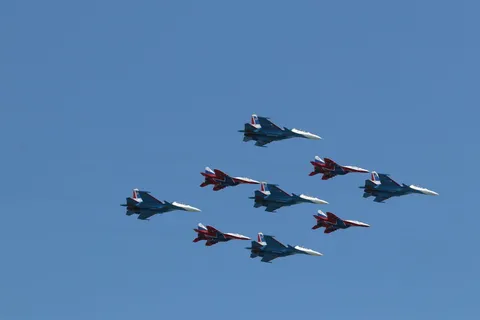 古巴、钻石、航空、舰队、俄罗斯、莫斯科、游行、俄罗斯