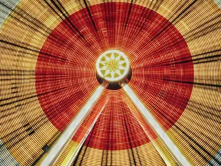 延时照片、摩天轮、娱乐场、摩天轮、狂欢节、圆圈、灯光