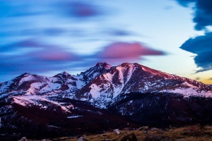 雪盖山，白天，雪，覆盖，山，多云，天空，高地