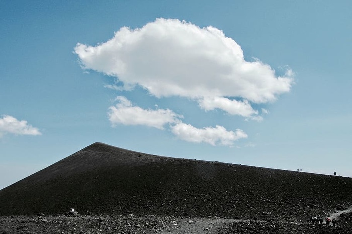 山，多云，天空，白天，摄影，山，蓝，云