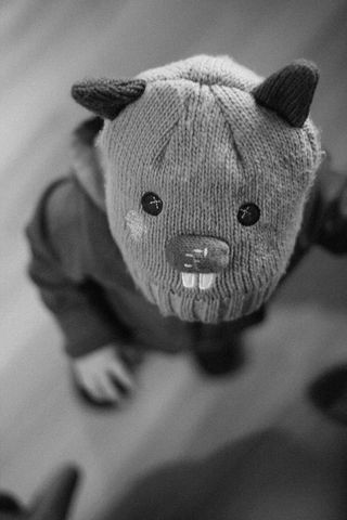 孩子，孩子，帽子，脸，从上面看，黑色和白色，有趣，微笑