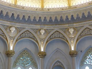 装饰，造型，装饰，灰泥，镀金，monserrate宫殿，建筑，建筑结构