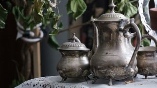 茶具，茶，茶，银，花式，帝王，复古，旧