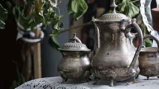 茶具，茶，茶，银，花式，帝王，复古，旧