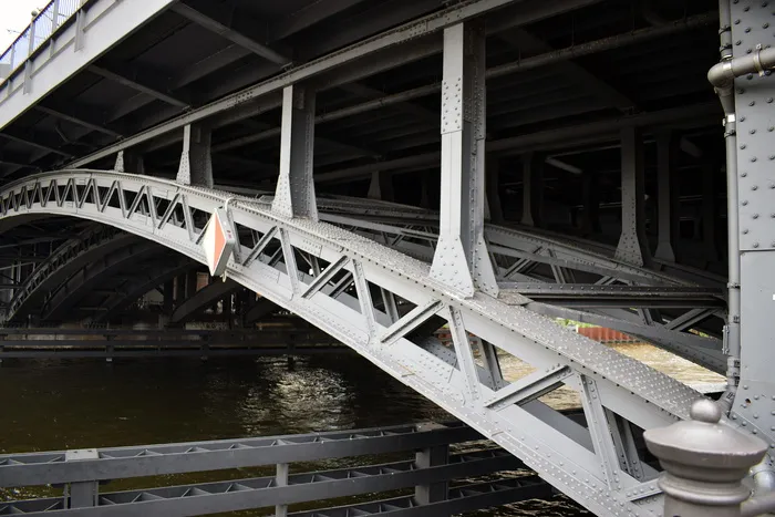 桥梁，钢铁，建筑，工程，建筑，金属，铸铁，城市