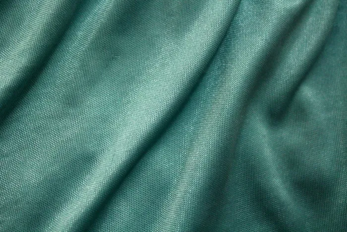 绿色纺织品，丝绸布背景，丝绸，布，背景，平滑，蓝色，蓝绿色
