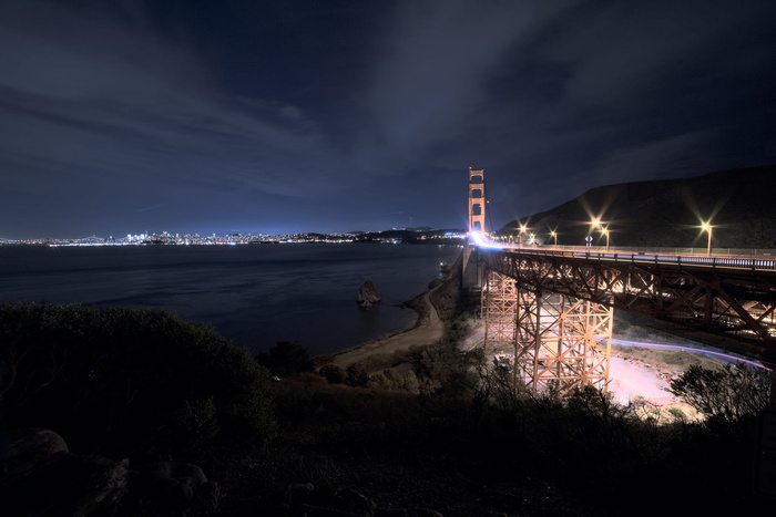 旧金山, 美国, norcal, 长时间曝光, 汽车灯, 夜间摄影, 索尼 a7rii, 14mm