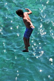 Springer，跳跃，休闲，自然，飞来峰，游泳，冒险，摇滚