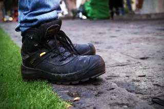 靴子，街道，人行道，沉重，粗鲁，生活方式，黑色，鞋