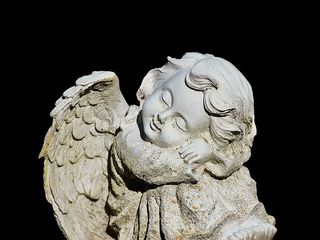 天使，雕塑，雕像，天使形象，人物，睡眠，石雕，墓地