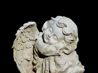 天使，雕塑，雕像，天使形象，人物，睡眠，石雕，墓地