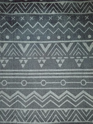 黑色、灰色、纺织品、牛仔布、图案、部落、服装、面料