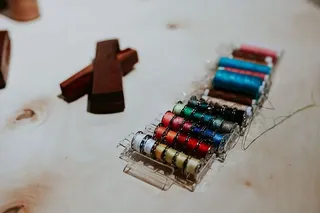 收藏各种展览项目的特写镜头