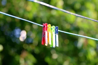 有趣，晾衣绳，烘干，悬挂，bokeh，悬挂，衣夹，聚焦前景
