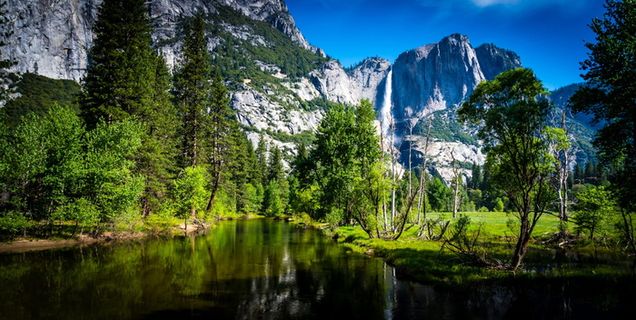 瀑布,约塞米蒂瀑布,约塞米蒂,国家公园,河流,倒影,公园,加利福尼亚 瀑布,约塞米蒂瀑布,约塞米蒂,国家公园,河流,倒影,公园,加利福尼亚