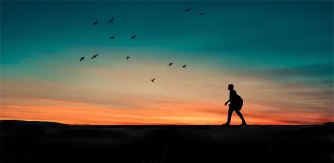 行走者的轮廓 行走者的轮廓