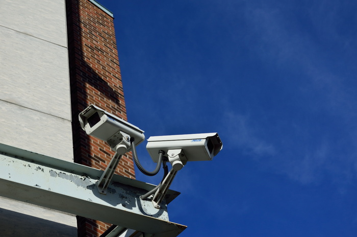 二、白色、监控摄像头、cctv、安全、摄像头、隐私、监控