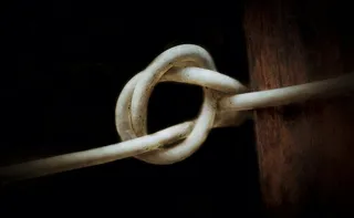 绳索、情节、节点、工作室快照、黑色背景、特写、室内、单个对象