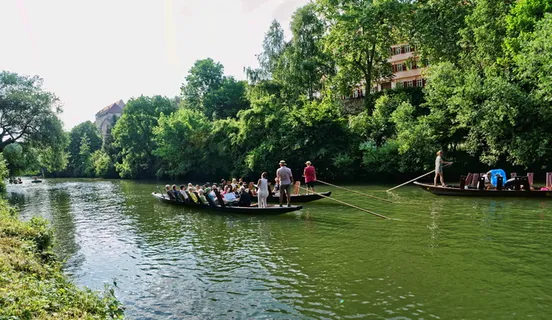 戳卡恩, 图宾根, kahngesänge, 树, 一群人, 植物, 航海船只, 交通