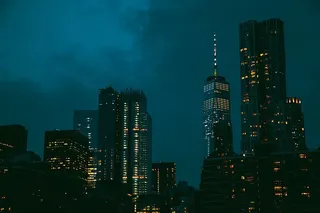 美国，布鲁克林大桥，一世贸中心，多姆大厦，夜晚，城市，纽约市，黑暗