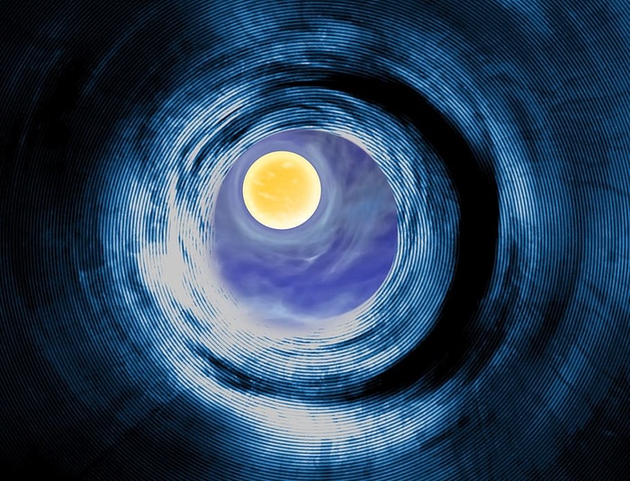 隧道，虫洞，时空，行星，月亮，光，空间，过渡
