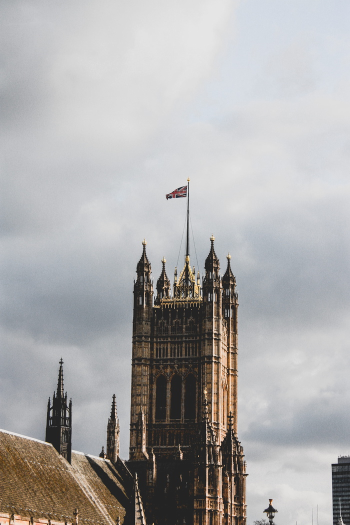 英国国旗城堡低角度摄影