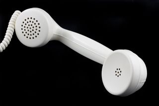 电话，电话听筒，旧，通讯，通话，室内，摄影棚拍摄，黑色背景