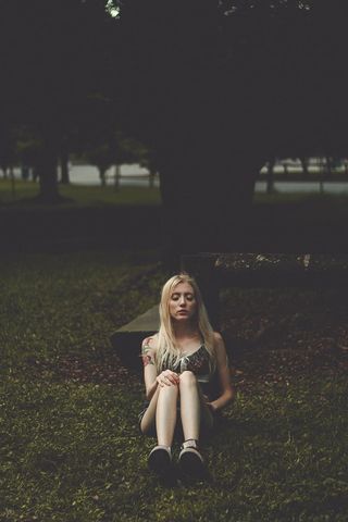 成人、美丽、专注、黑暗、黎明、穿着、享受、时尚