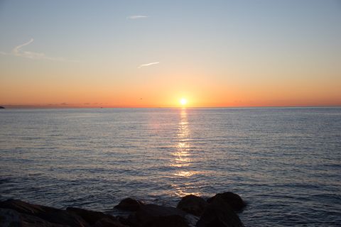 意大利、sanremo、beach、clifs、sea、sun、colorfull、橙色