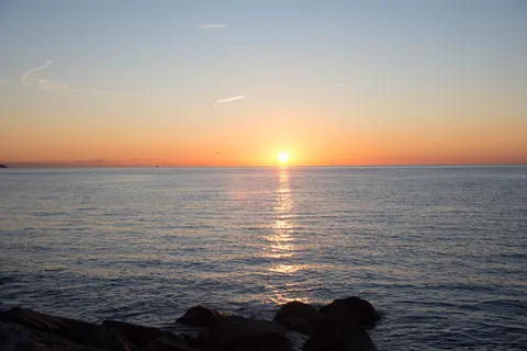 意大利、sanremo、beach、clifs、sea、sun、colorfull、橙色