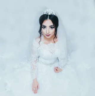 女人，穿着，白色，花朵，婚纱，新娘，婚礼，美丽