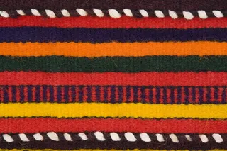 彩色条纹纺织品，红色，蓝色，橙色，纺织品，原材料，彩色，质地，红色