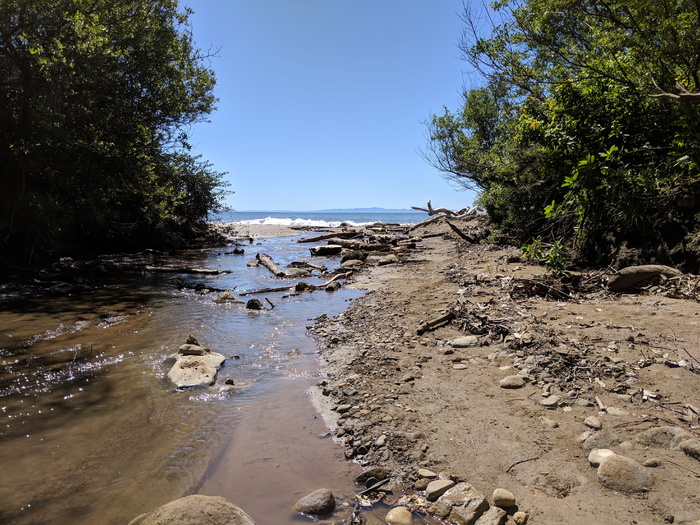 美国，goleta，el capitan state beach路2号，creek，serene，Peace，ocean，green