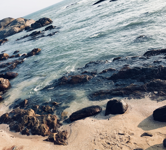 海岸上的岩石