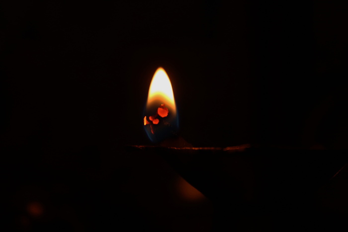 火焰，燃烧，火，热-温度，火-自然现象，油灯，黑暗，特写